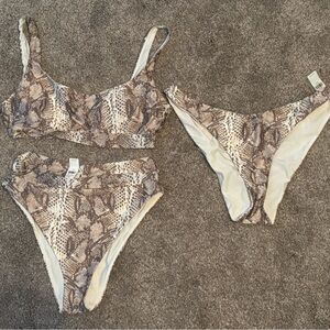 Aerie snake skin bikini set NWT